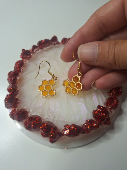 Boucles d'oreilles nid d abeille 🐝