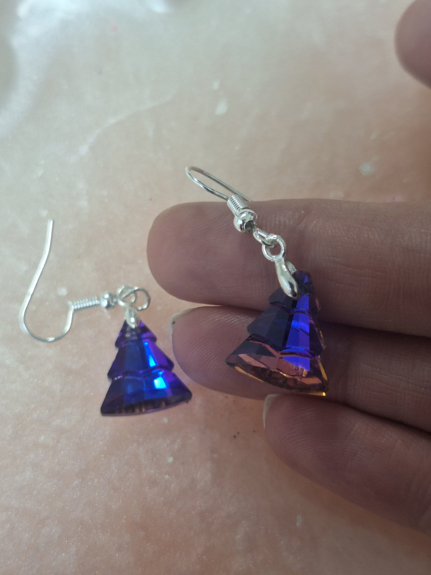 Boucles d'oreilles sapin de Noël