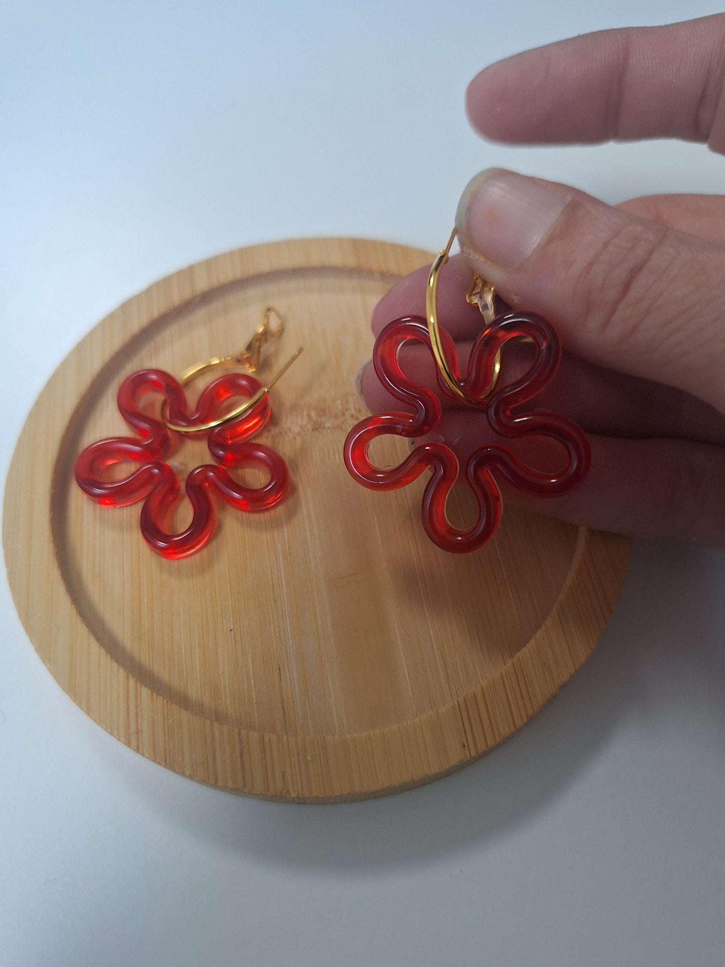 Boucles d'oreilles pampille fleur