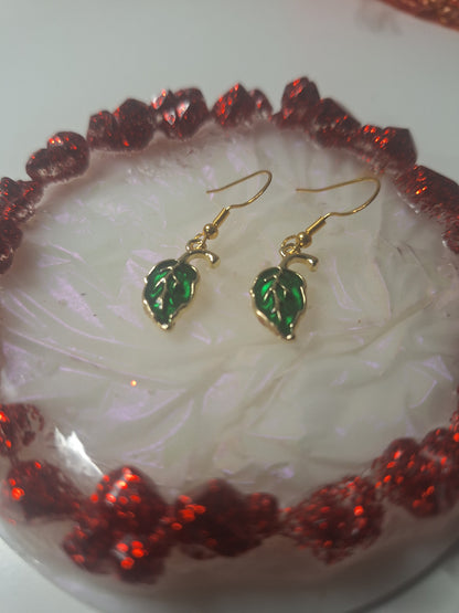 Boucles d'oreilles feuille