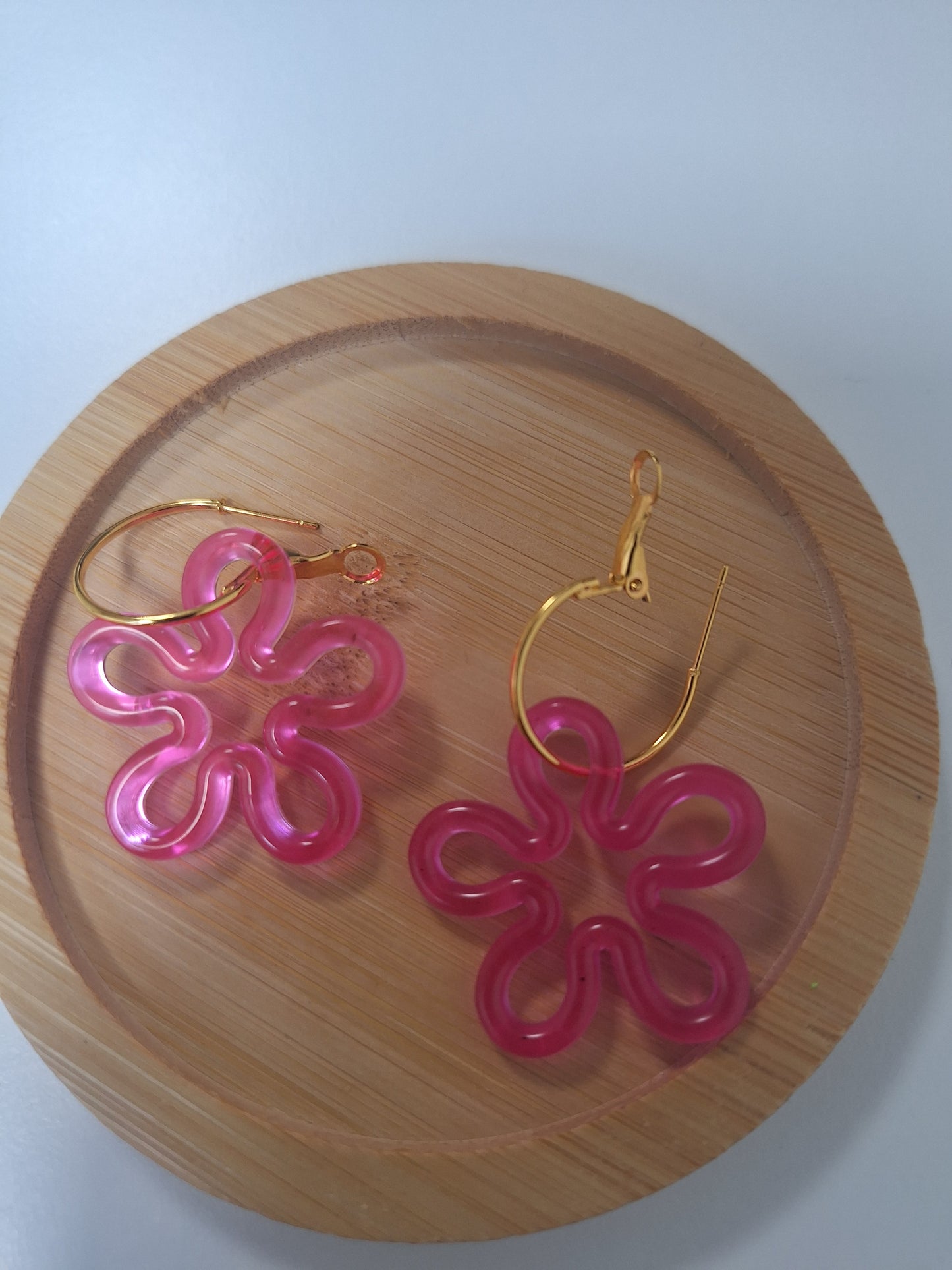Boucles d'oreilles pampille fleur