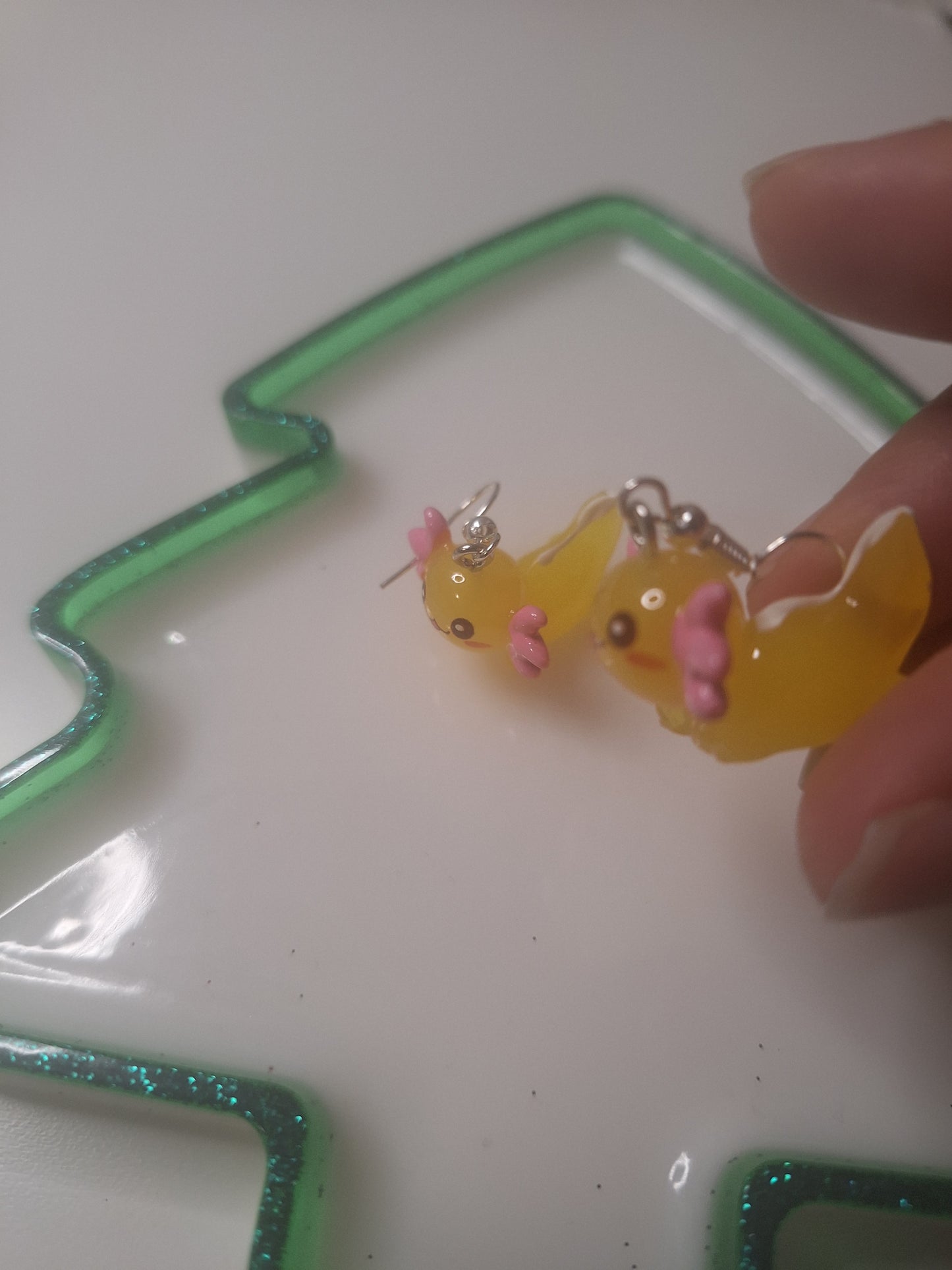 Boucles d'oreilles axolotl