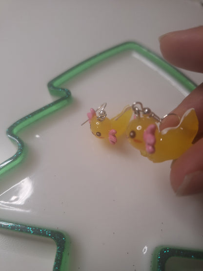 Boucles d'oreilles axolotl