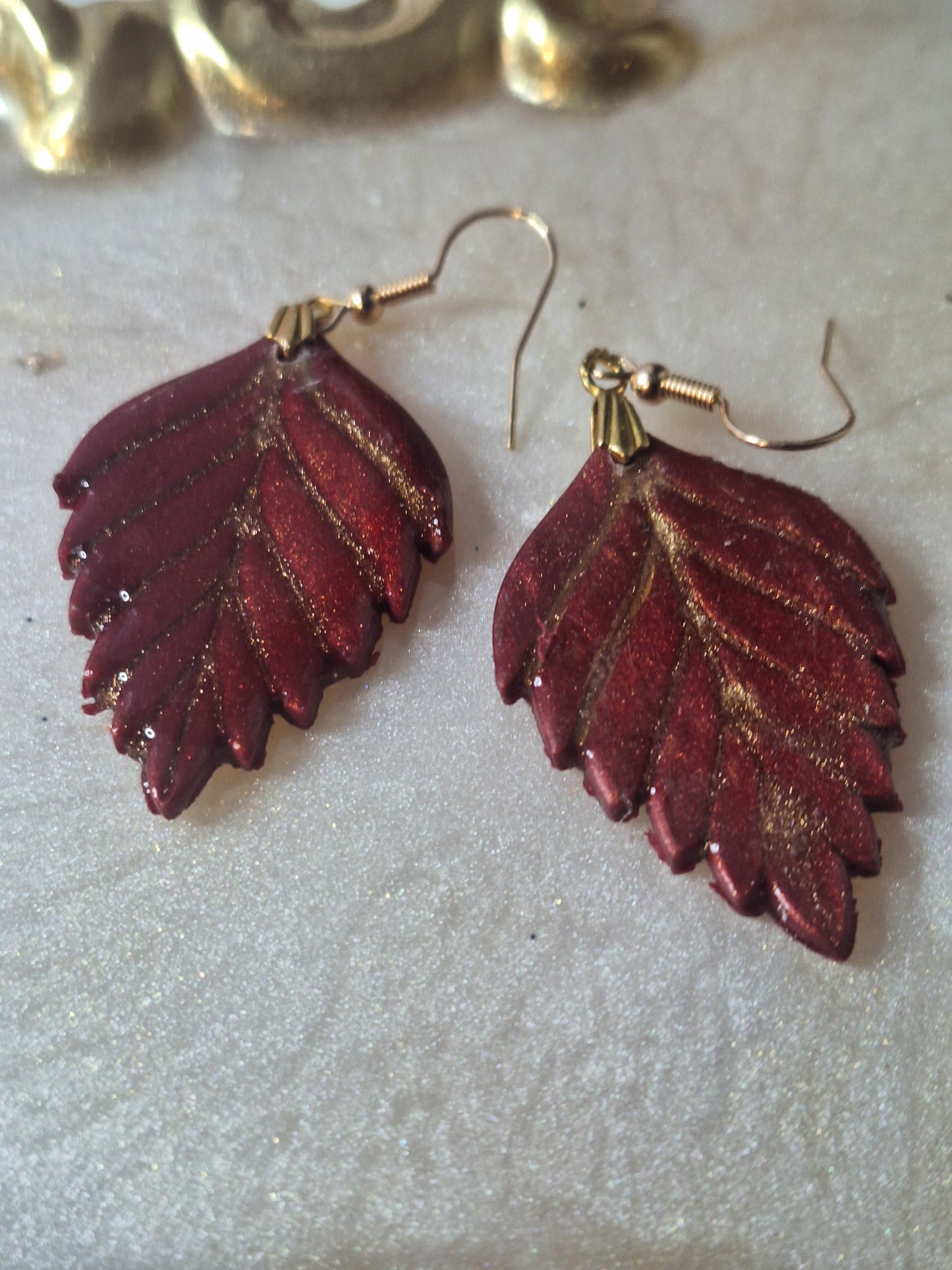 Boucles d'oreilles feuille