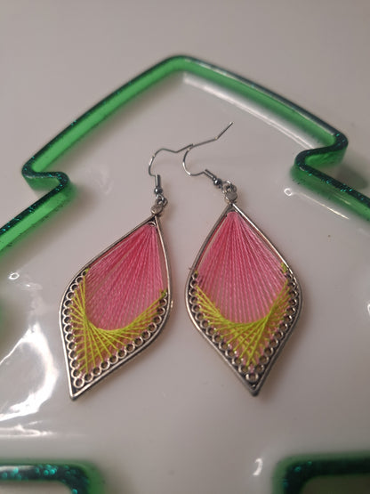 Boucles d'oreilles tissée