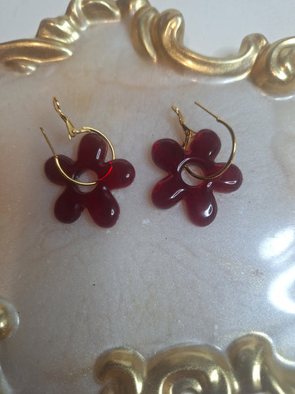 Boucles d oreilles 5 pétales