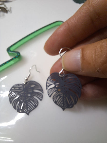 Boucles d'oreilles feuille