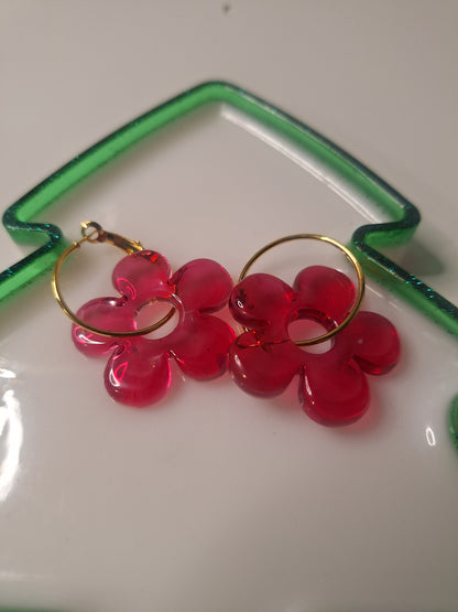 Boucles d'oreilles pampille marguerite