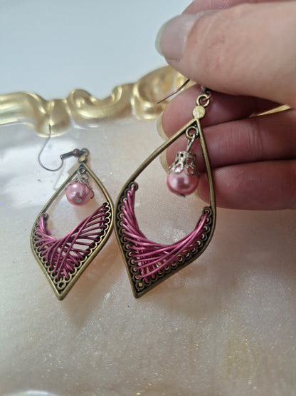 Boucles d'oreilles tressées