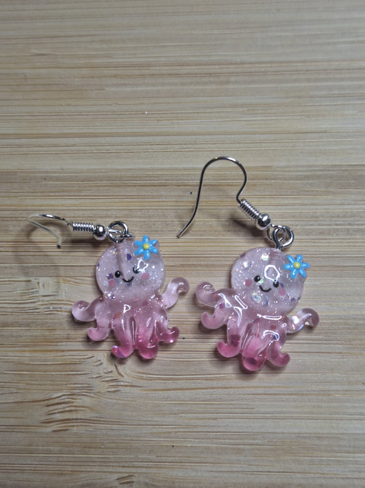 Boucles d'oreilles pieuvre