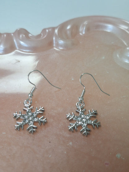 Boucles d'oreilles flocon de neige