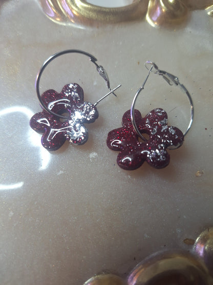 Boucles d'oreilles pampille ambre