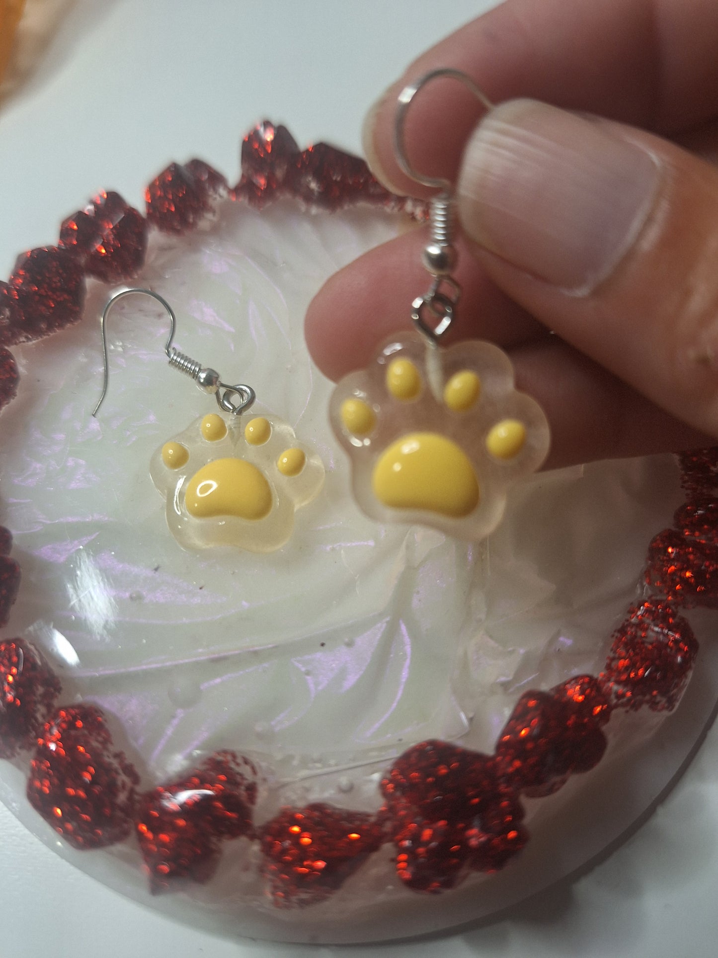 Boucles d'oreilles patte de chat