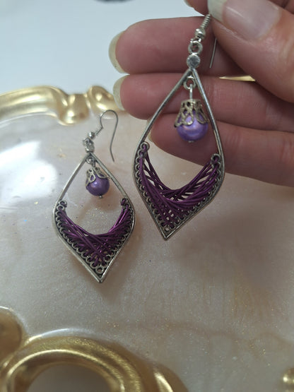 Boucles d'oreilles tressées