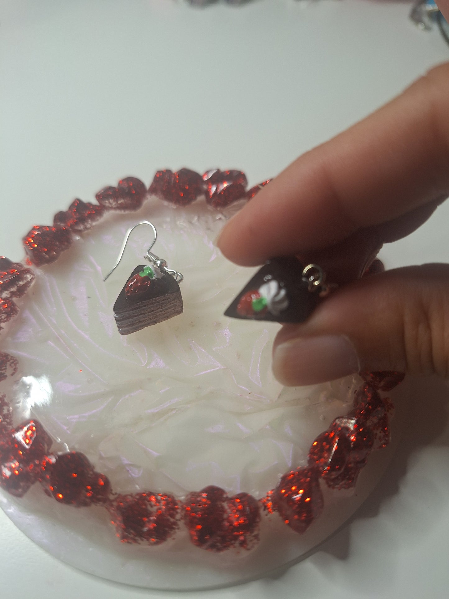 Boucles d'oreilles part de gâteau 🥮
