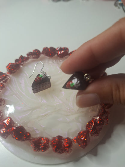 Boucles d'oreilles part de gâteau 🥮