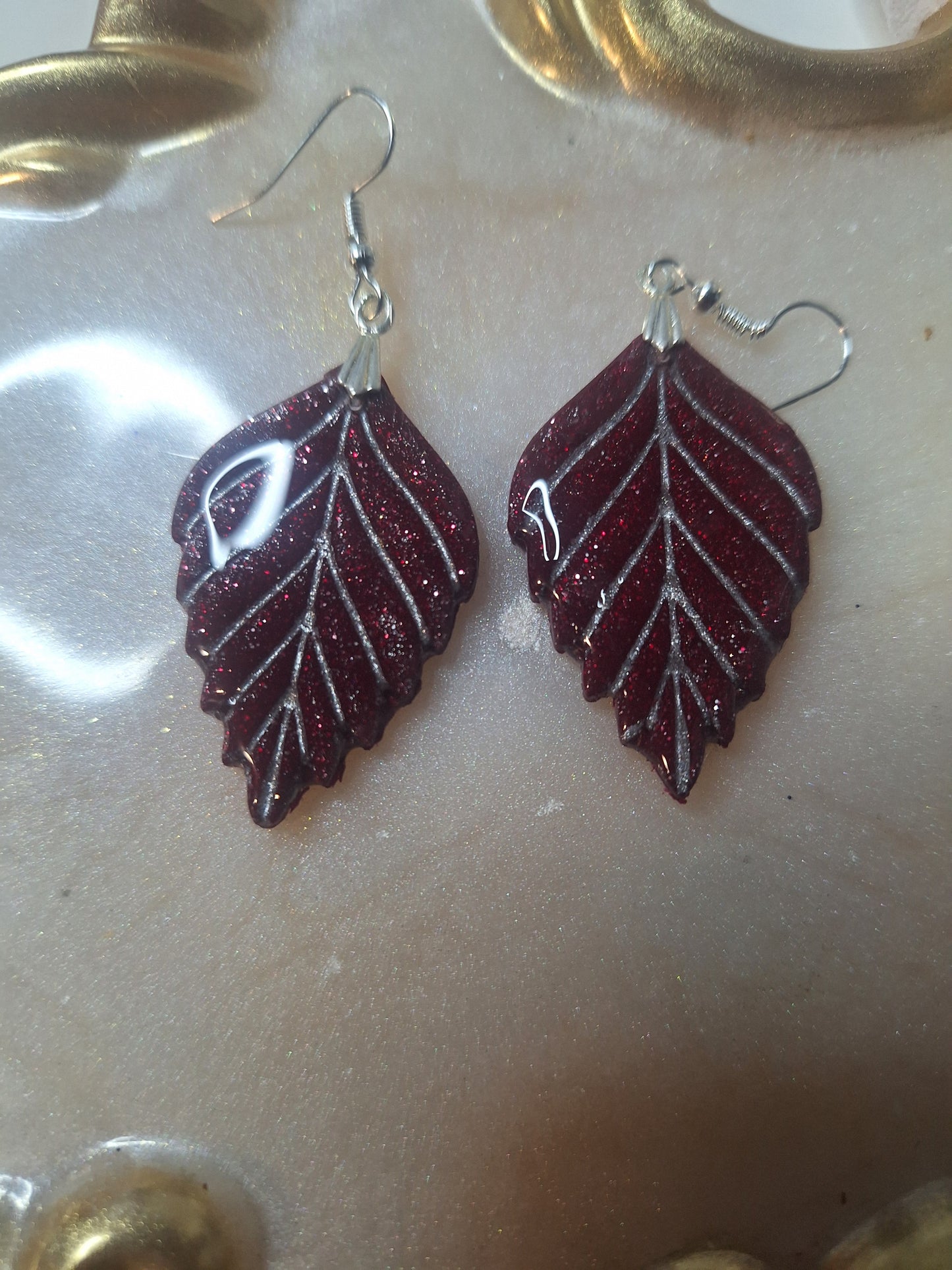 Boucles d'oreilles feuille