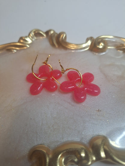 Boucles d oreilles 5 pétales