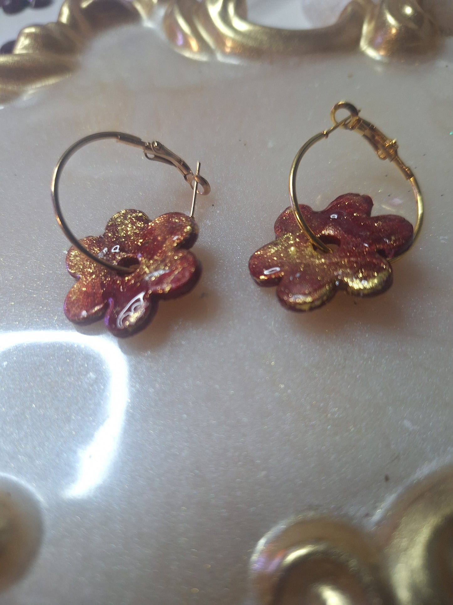 Boucles d'oreilles pampille ambre