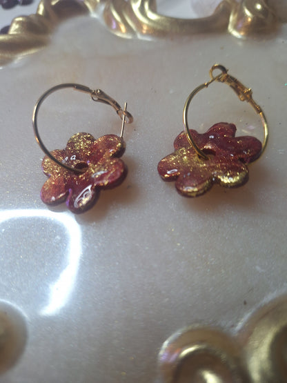 Boucles d'oreilles pampille ambre