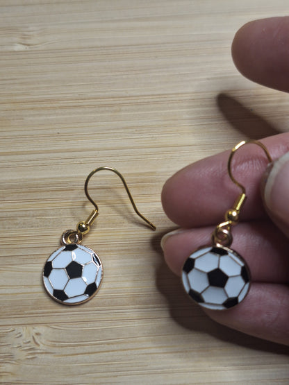 Boucles d'oreilles ballon de foot