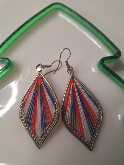 Boucles d'oreilles tissée