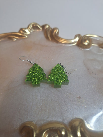 Boucles d'oreilles sapin de Noël 🎄