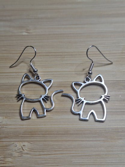 Boucles d'oreilles chat