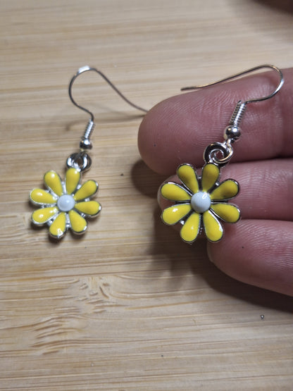 Boucles d'oreilles marguerite