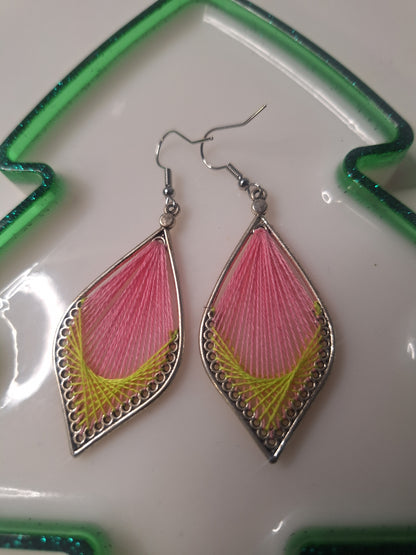 Boucles d'oreilles tissée