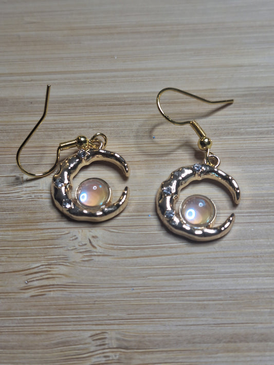 Boucles d'oreilles lune