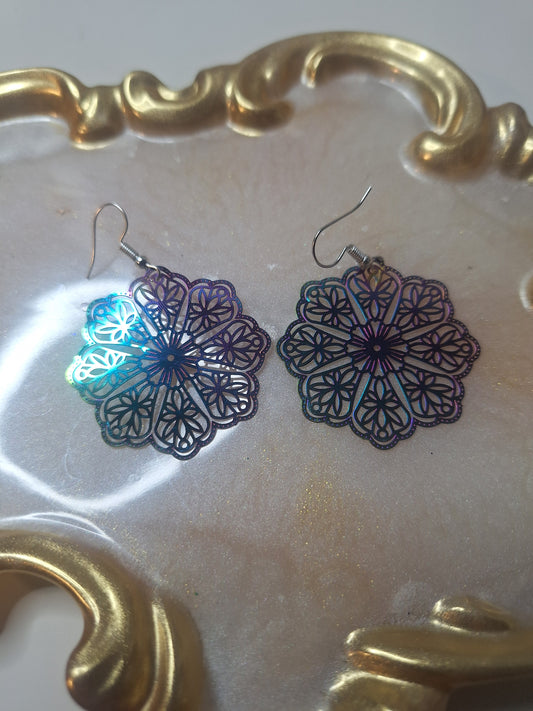 Boucles d'oreilles holographique
