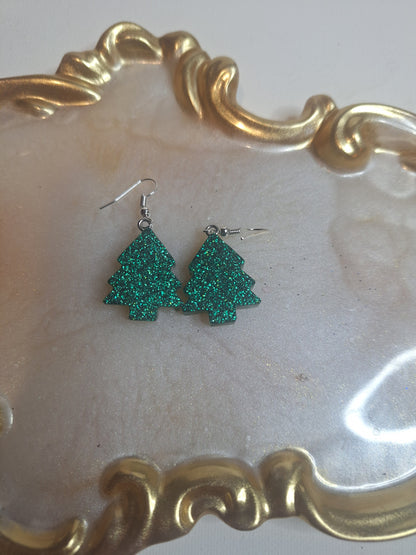 Boucles d'oreilles sapin de Noël 🎄