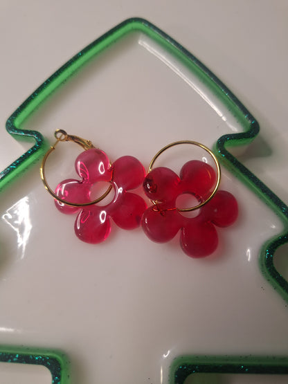 Boucles d'oreilles pampille marguerite
