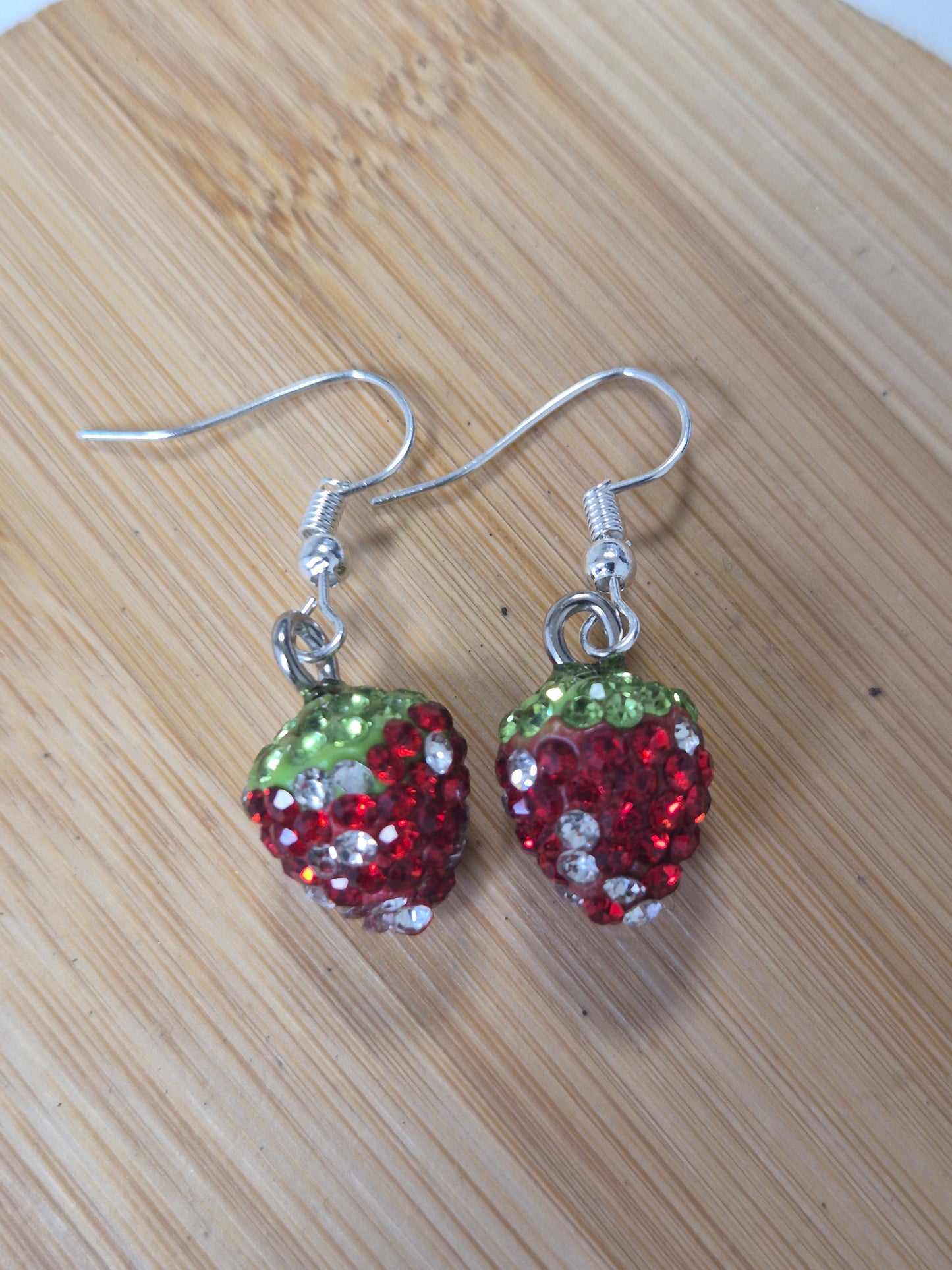 Boucles d'oreilles fraise