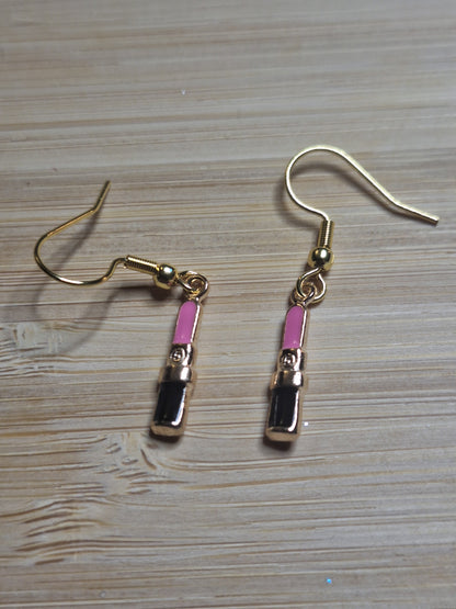 Boucles d'oreilles rouge a lèvres