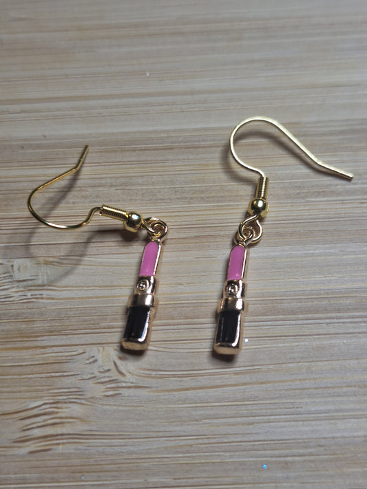 Boucles d'oreilles rouge a lèvres