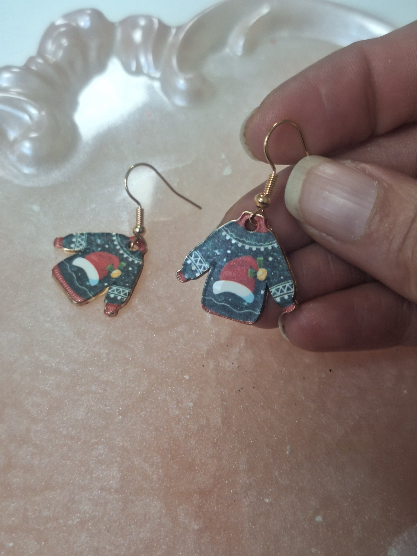 Boucles d'oreilles pull de noel
