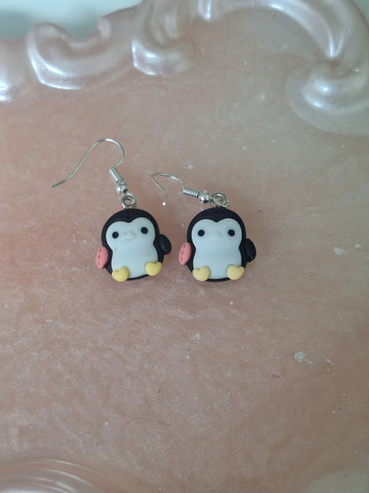 Boucles d'oreilles pingouin
