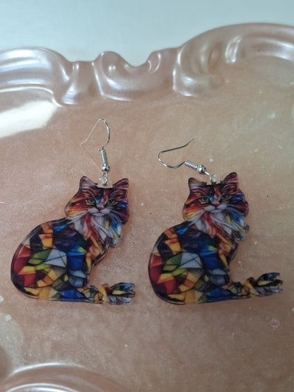 Boucles d'oreilles chat
