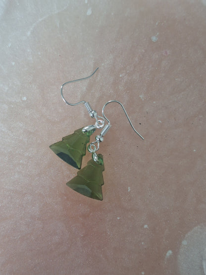Boucles d'oreilles sapin de Noël