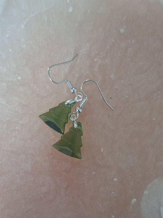 Boucles d'oreilles sapin de Noël