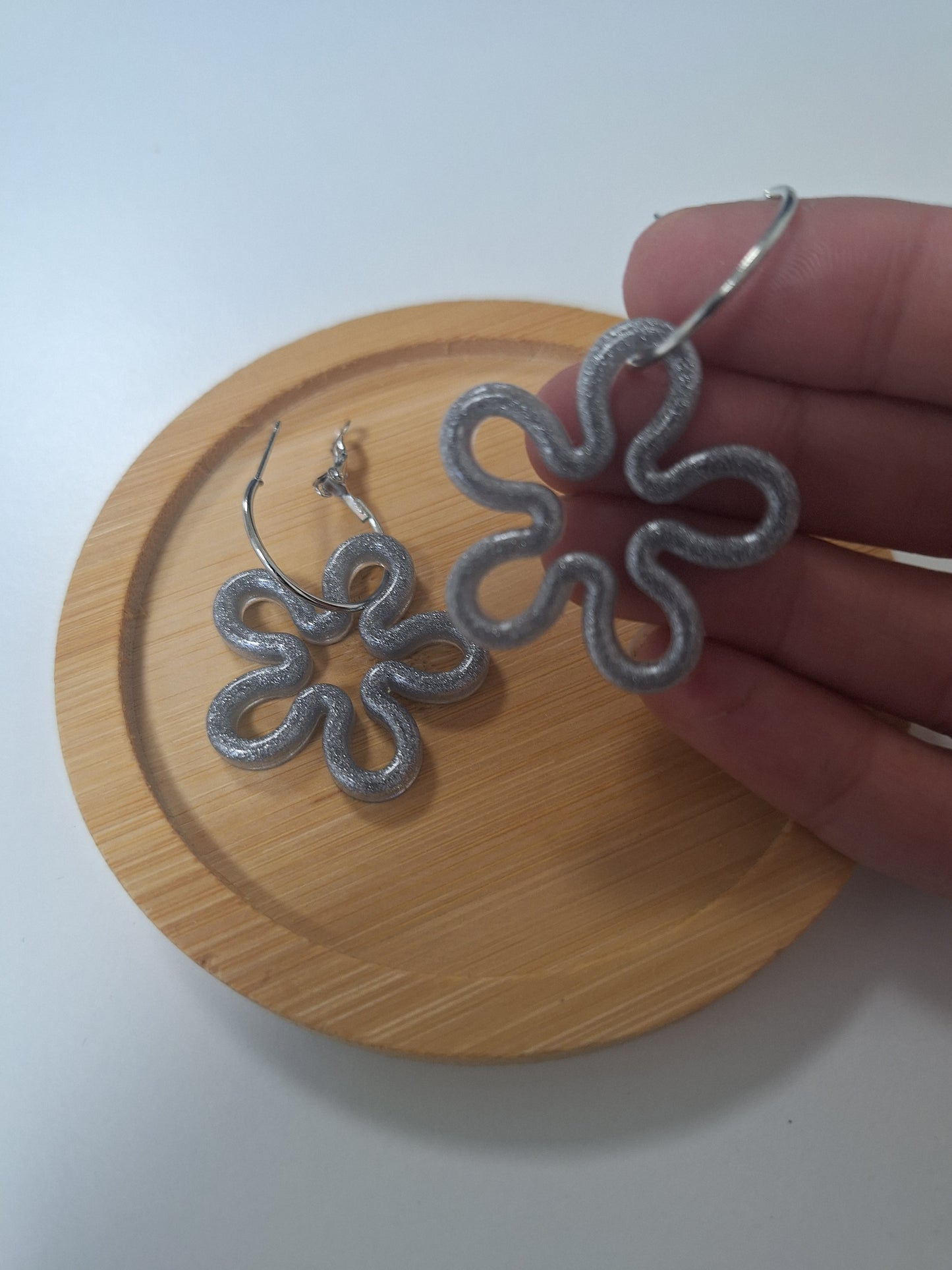 Boucles d'oreilles pampille fleur