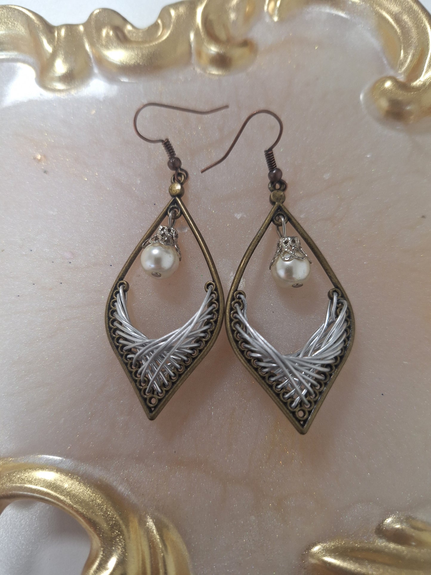Boucles d'oreilles tressées