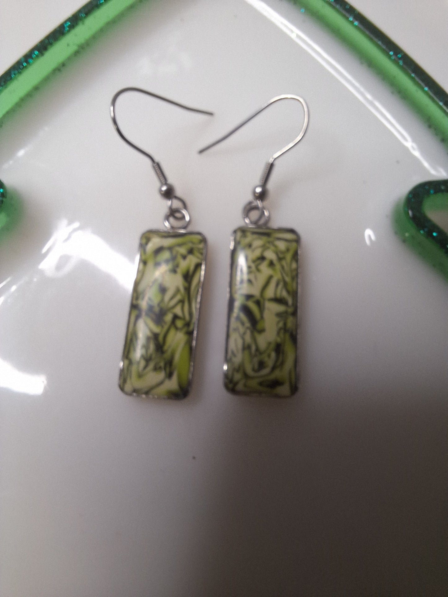 Boucles d'oreilles rectangle