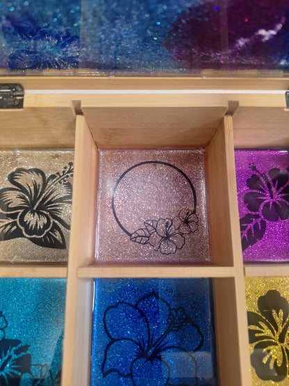 Boite de rangement hibiscus