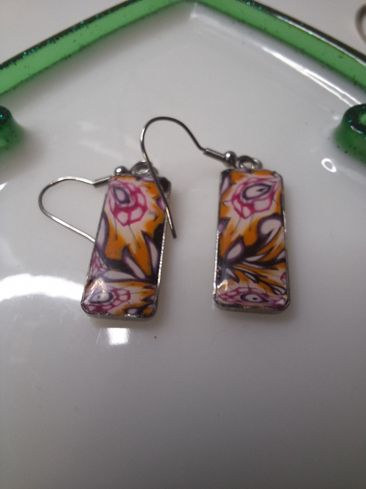 Boucles d'oreilles rectangle