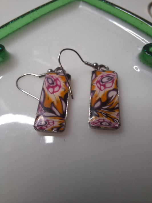 Boucles d'oreilles rectangle