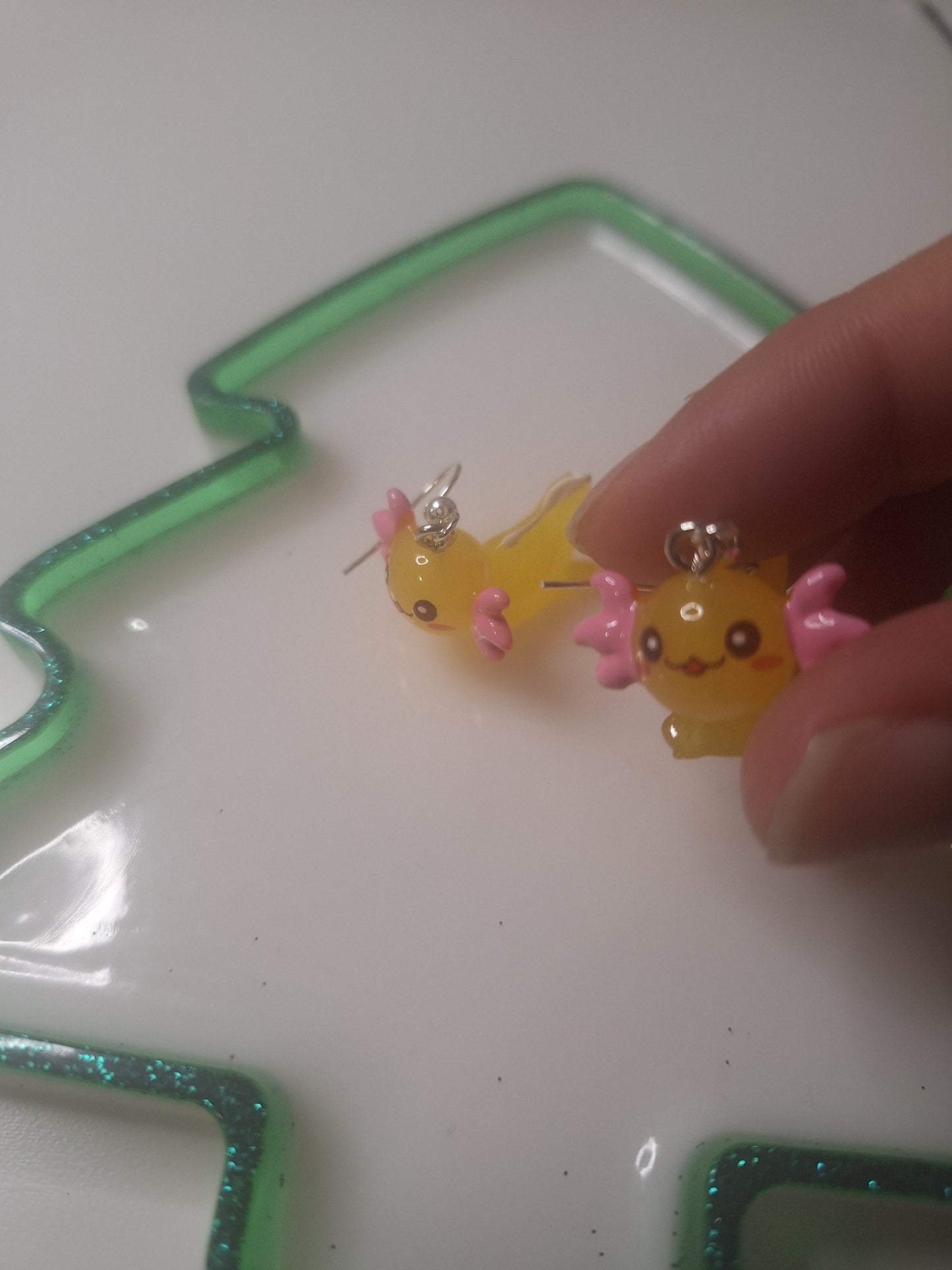 Boucles d'oreilles axolotl