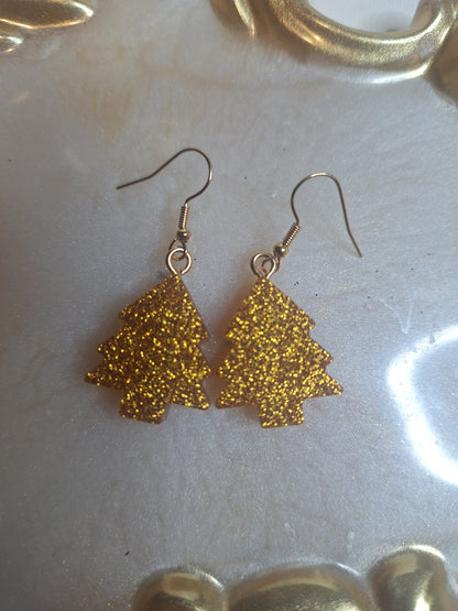 Boucles d'oreilles sapin de Noël 🎄